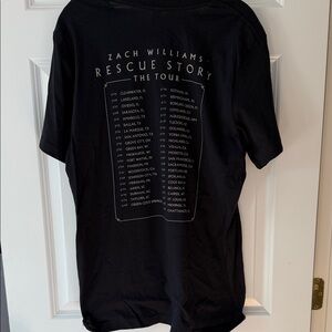 Bella Canvas Black Zach Williams "Rescue Story The Tour" Short Sleeve Tee